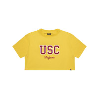 USC Trojans Women's Hype and Vice Gold Touchdown T-Shirt